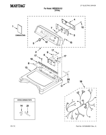 Top and console parts