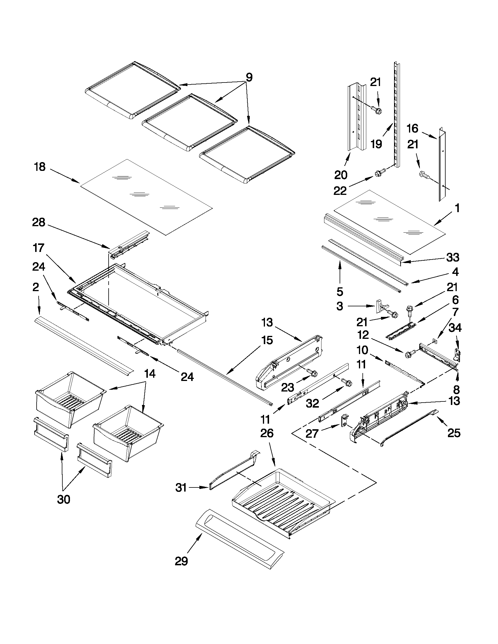 Shelf parts