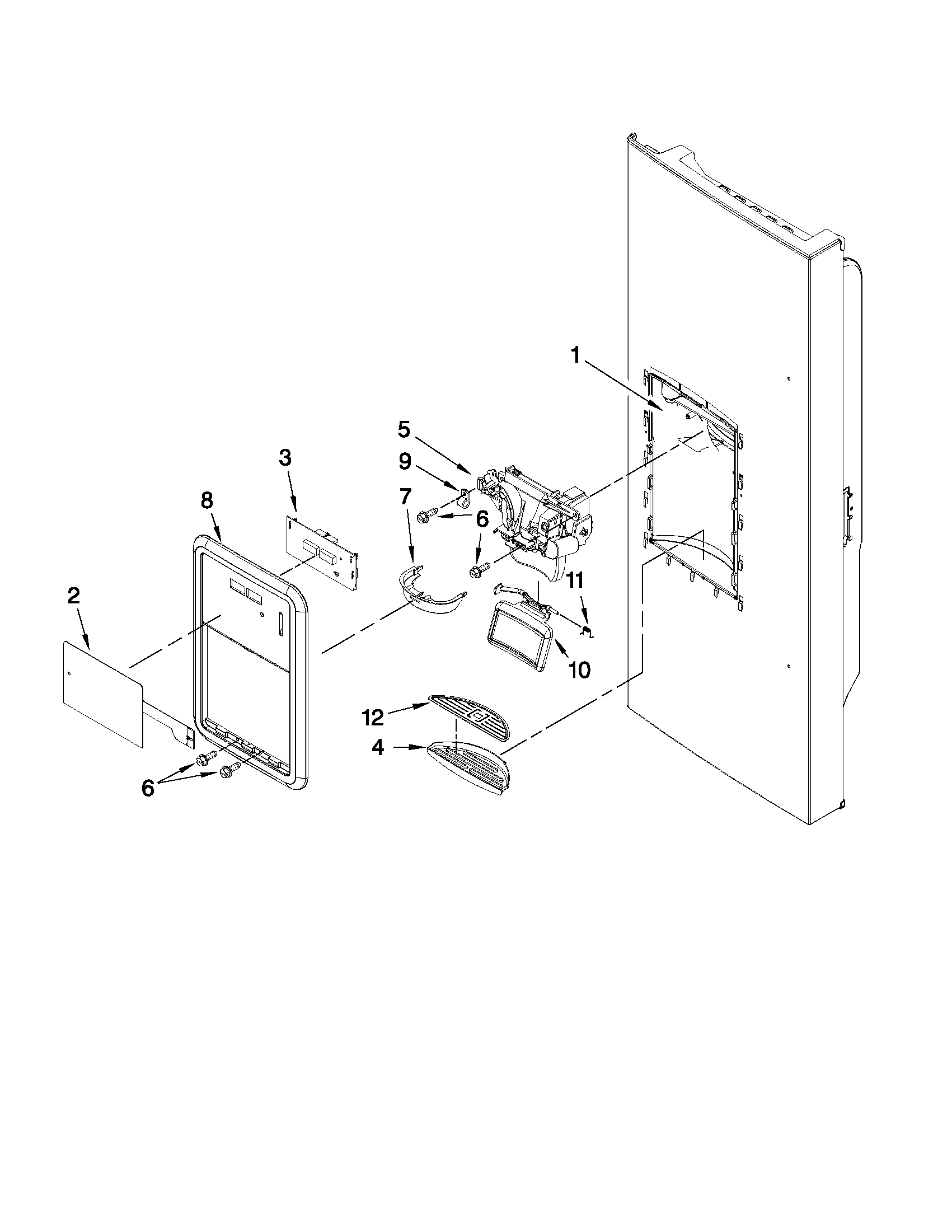 Dispenser front parts