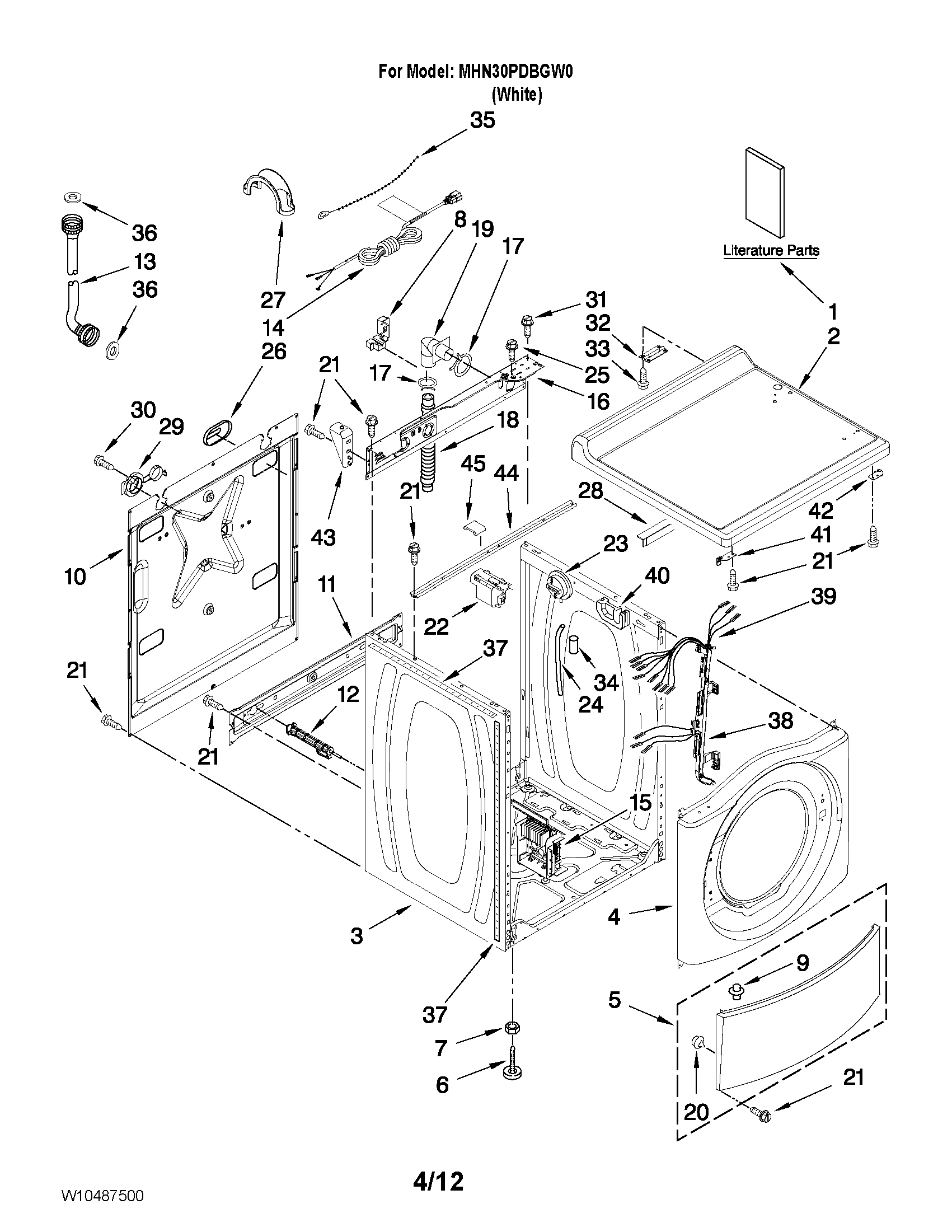 Top and cabinet parts
