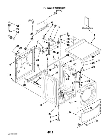 Top and cabinet parts
