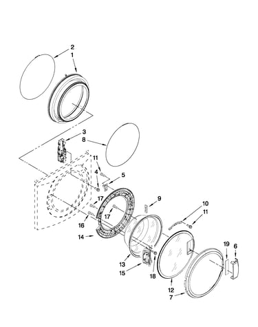 Door and latch parts