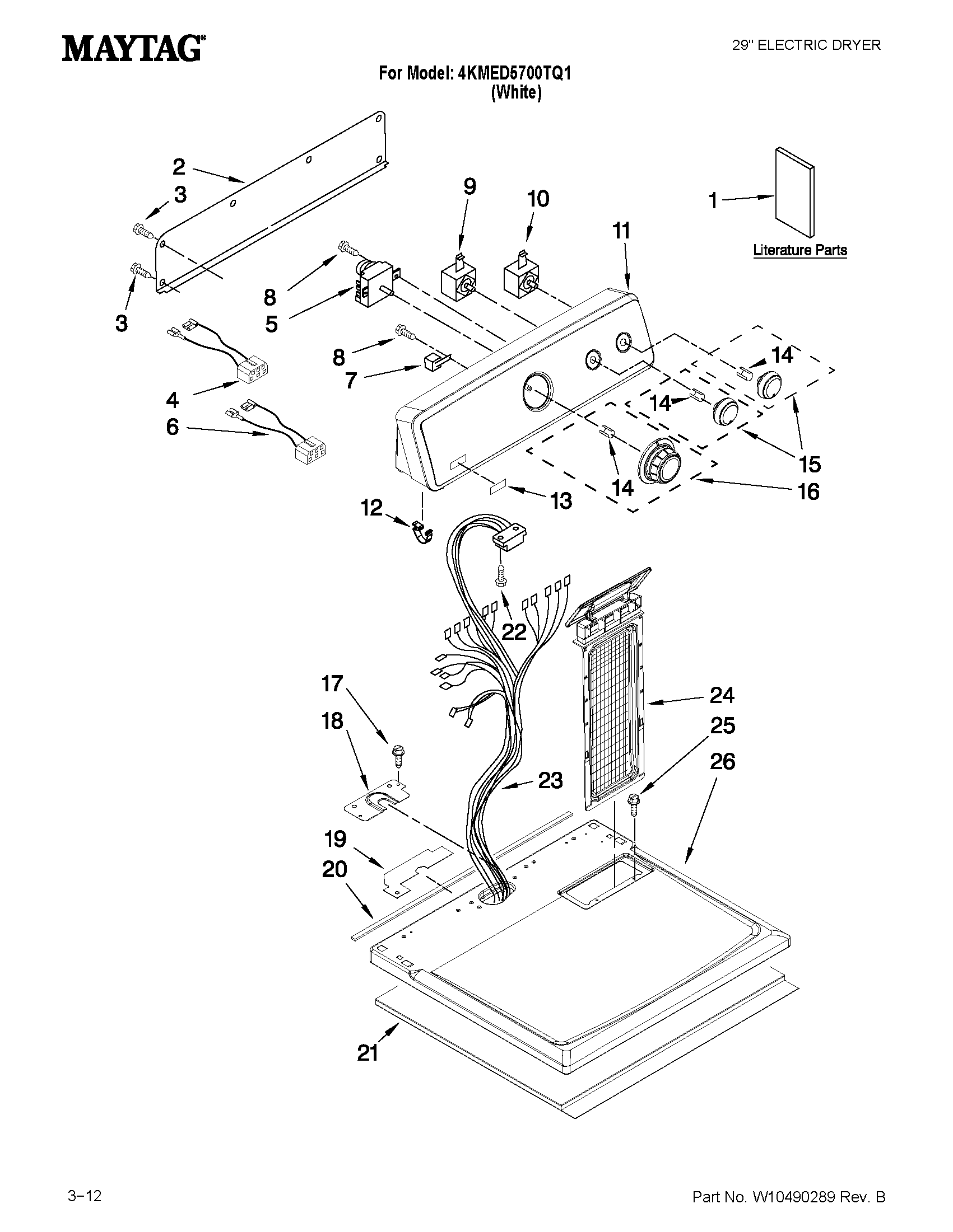 Top and console parts