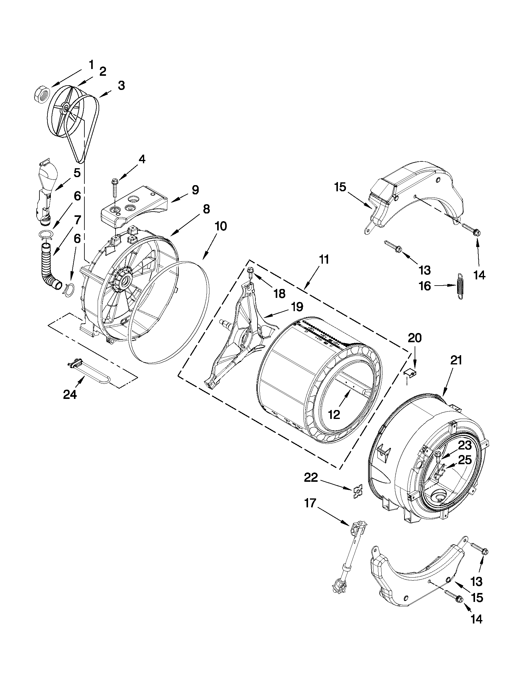 TUB AND BASKET PARTS