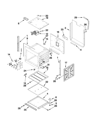 Lower oven parts