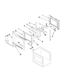 Lower oven door parts