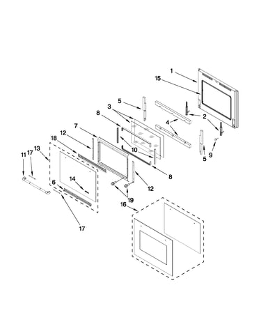 Oven door parts