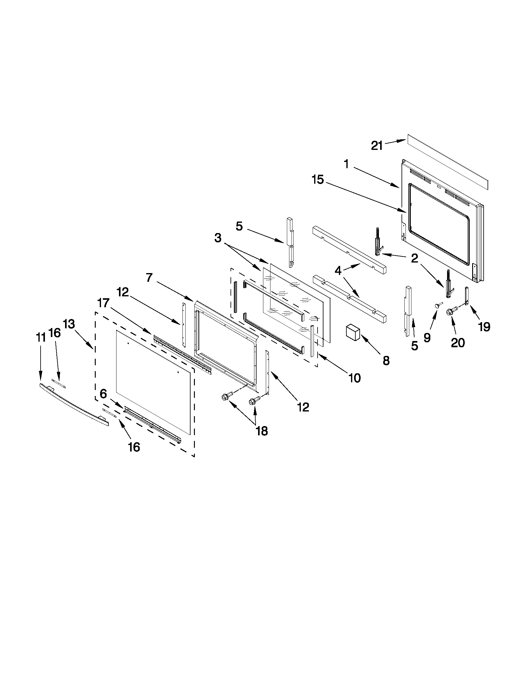 OVEN DOOR PARTS