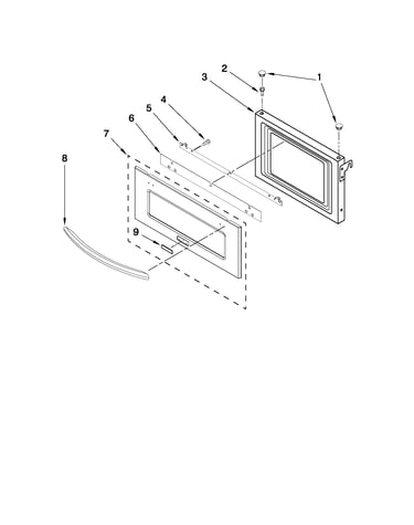 Microwave door parts