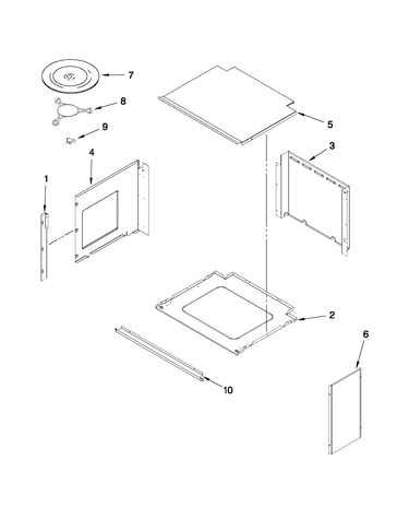 Top support and turntable parts