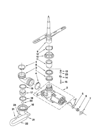 Pump and spray arm parts