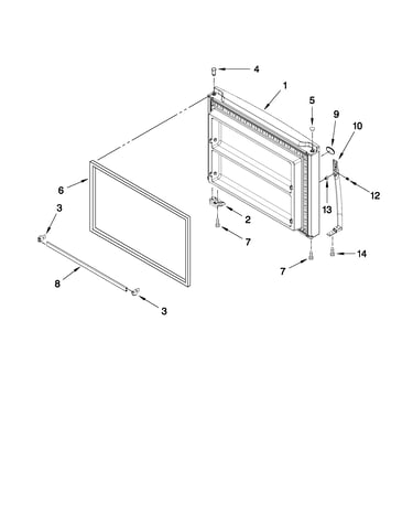 Freezer door parts