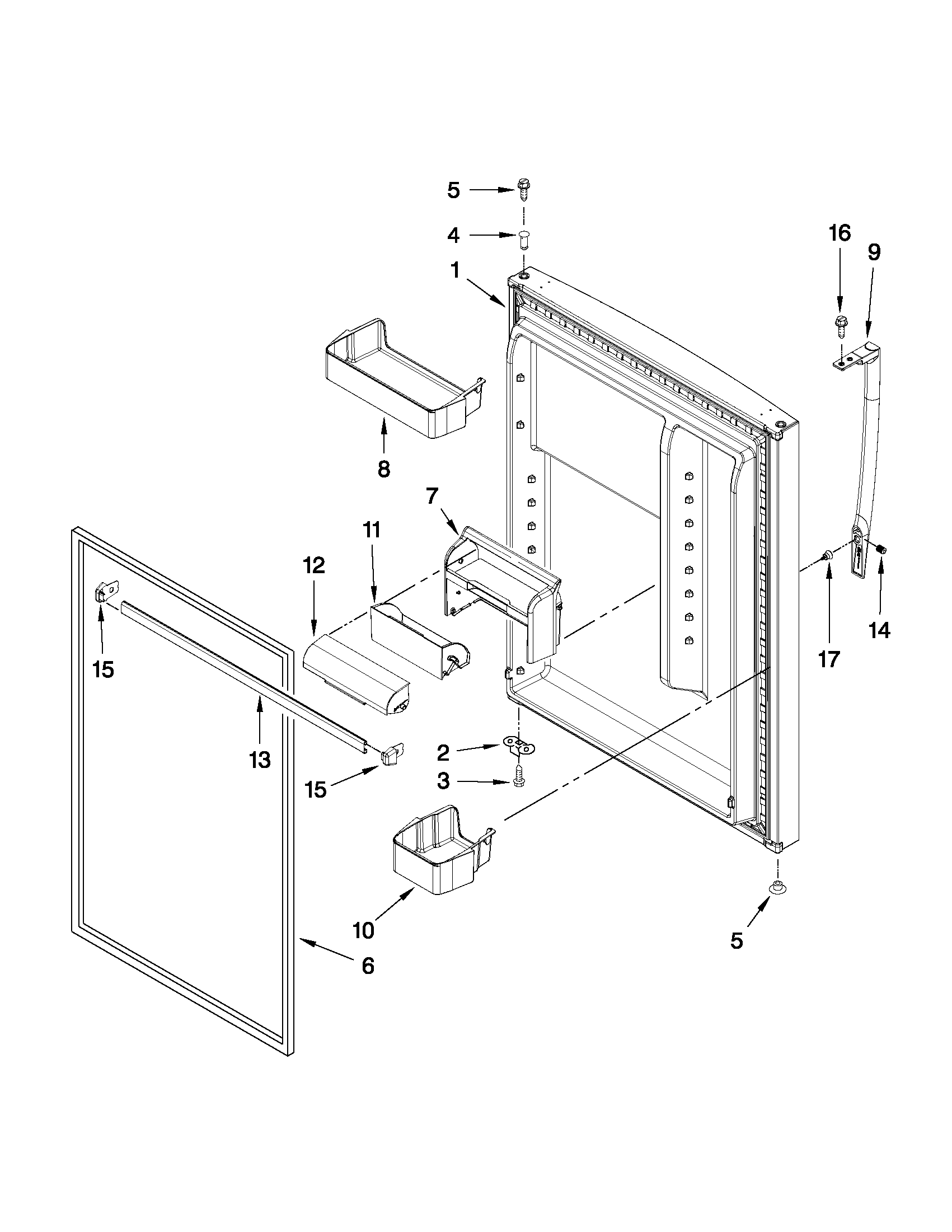 Refrigerator door parts