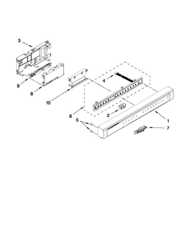 Control panel and latch parts