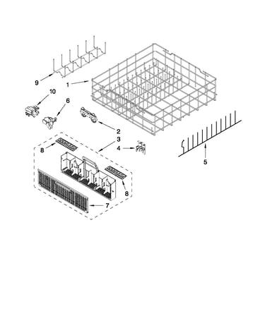 Lower rack parts