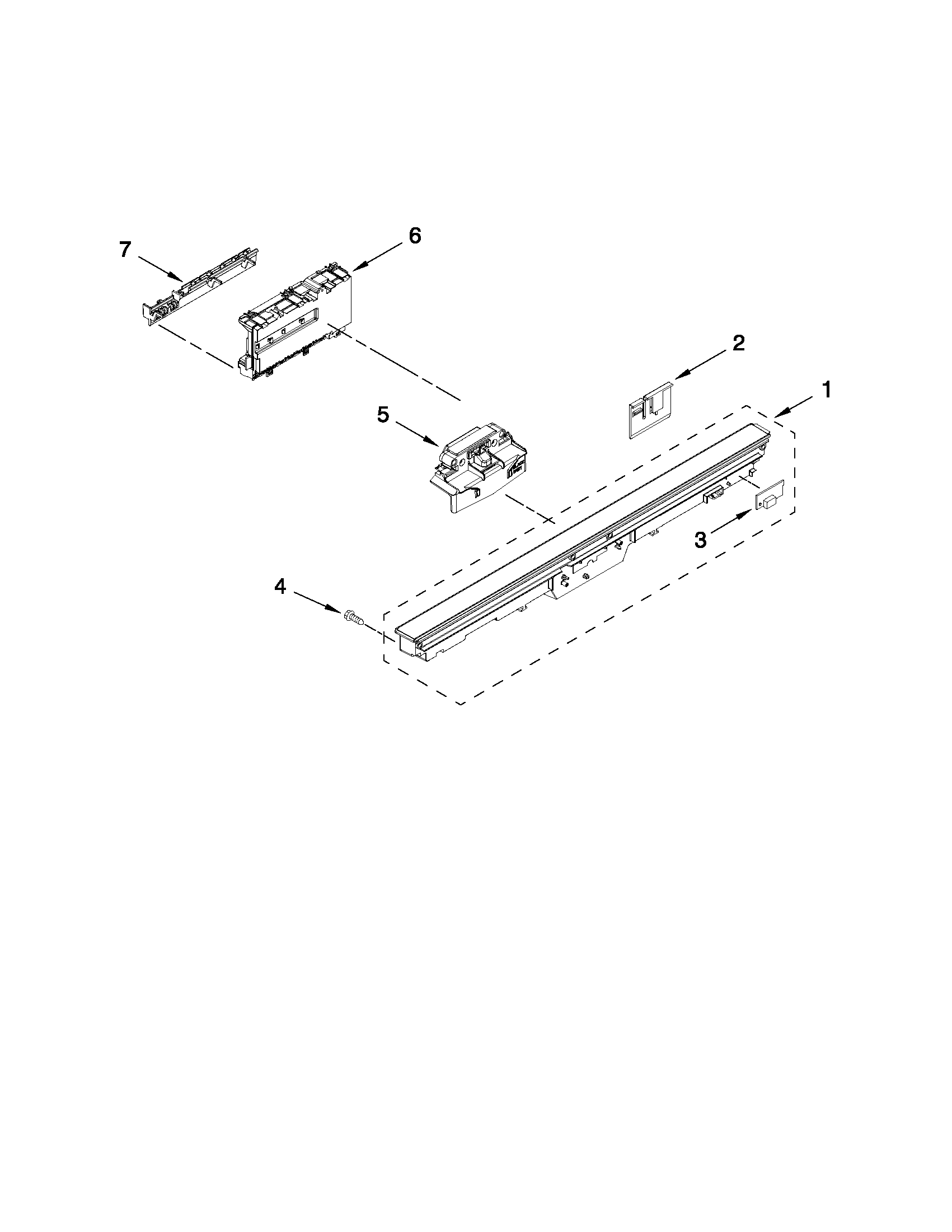 Control panel and latch parts