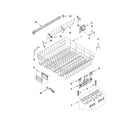 KitchenAid KUDS35FXSS5 upper rack and track parts diagram