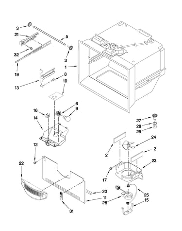 Freezer liner parts