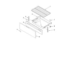 Whirlpool YWFE510S0AW0 drawer & broiler parts diagram