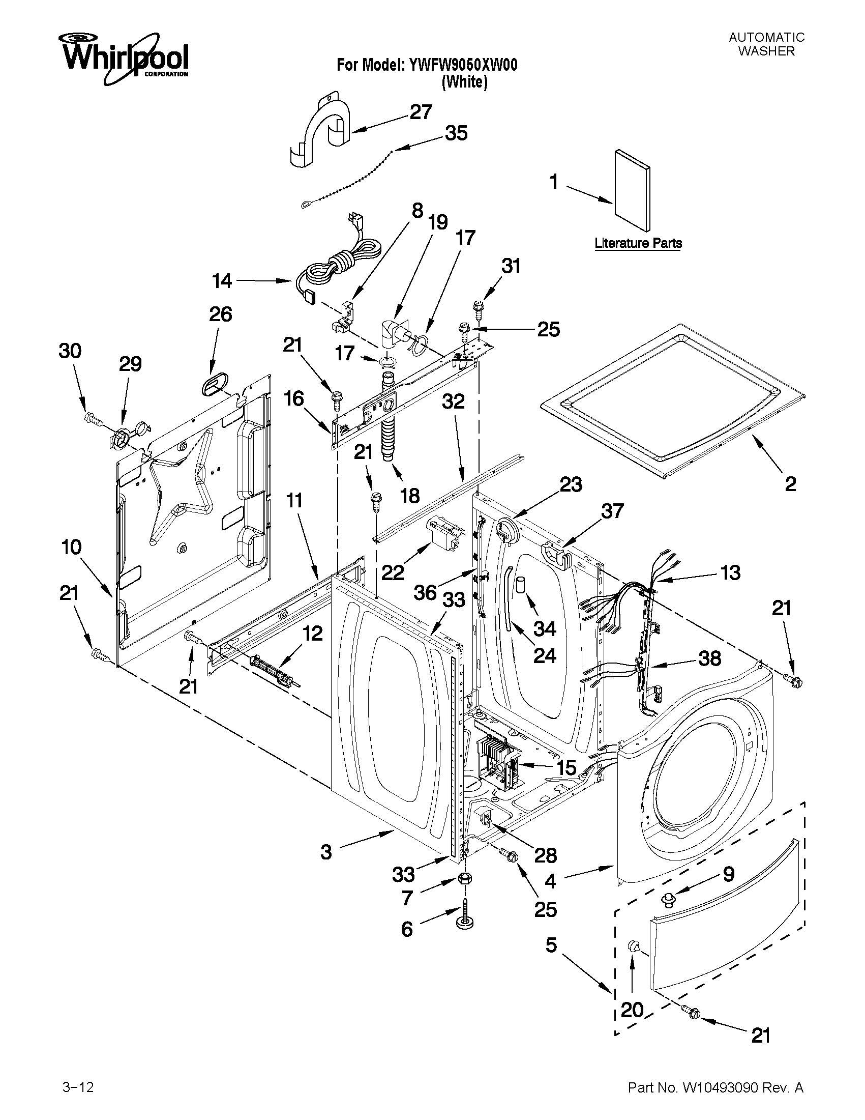 Top and cabinet parts