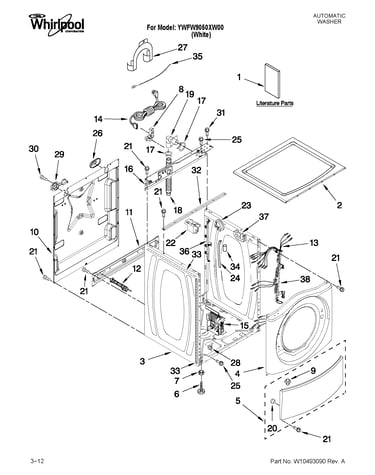 Top and cabinet parts
