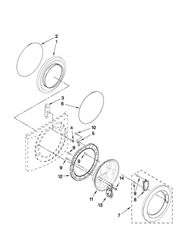 Door and latch parts