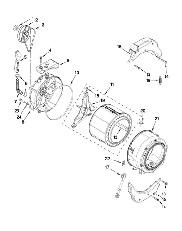 Tub and basket parts