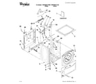 Whirlpool YWFW9351YL00 top and cabinet parts diagram