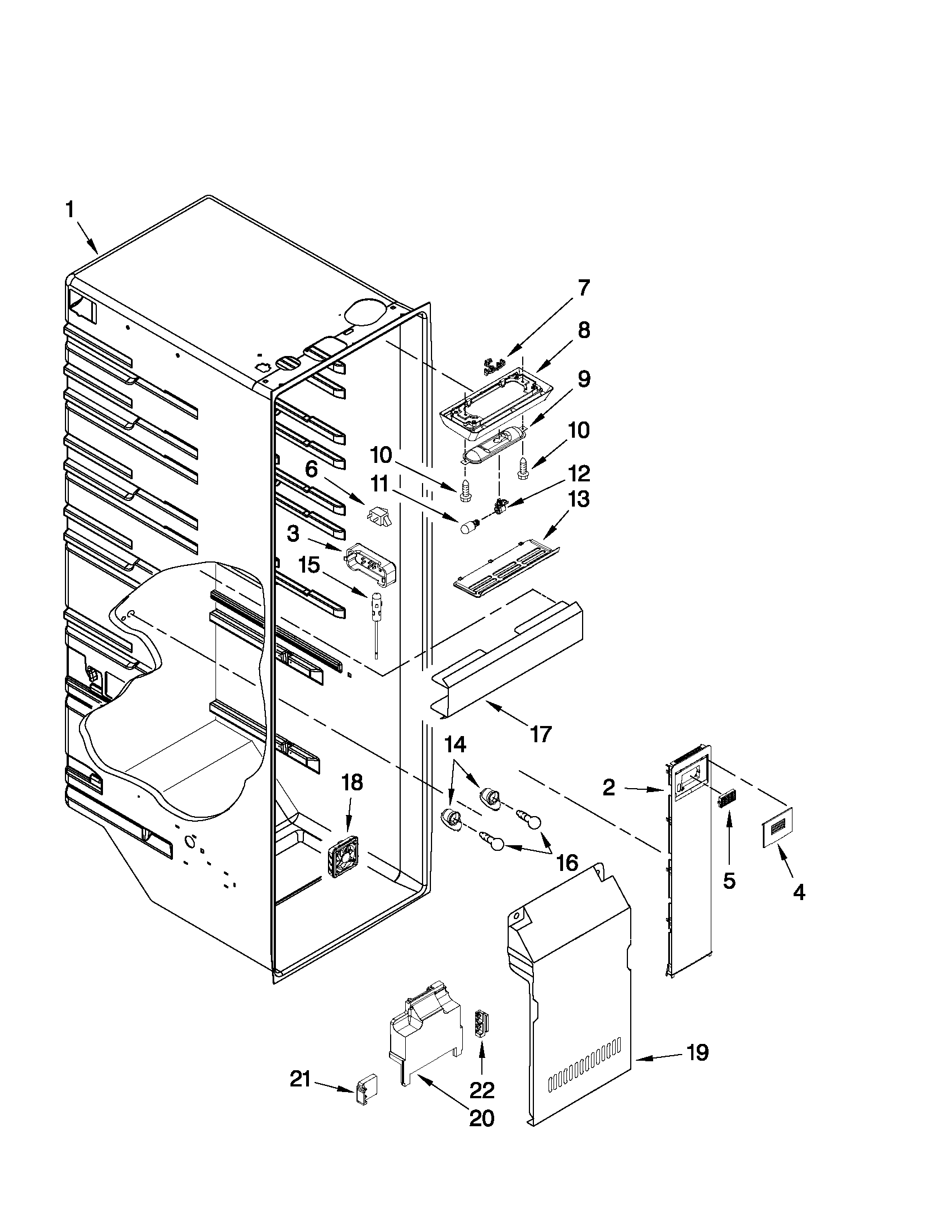 Refrigerator liner parts