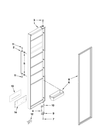Freezer door parts