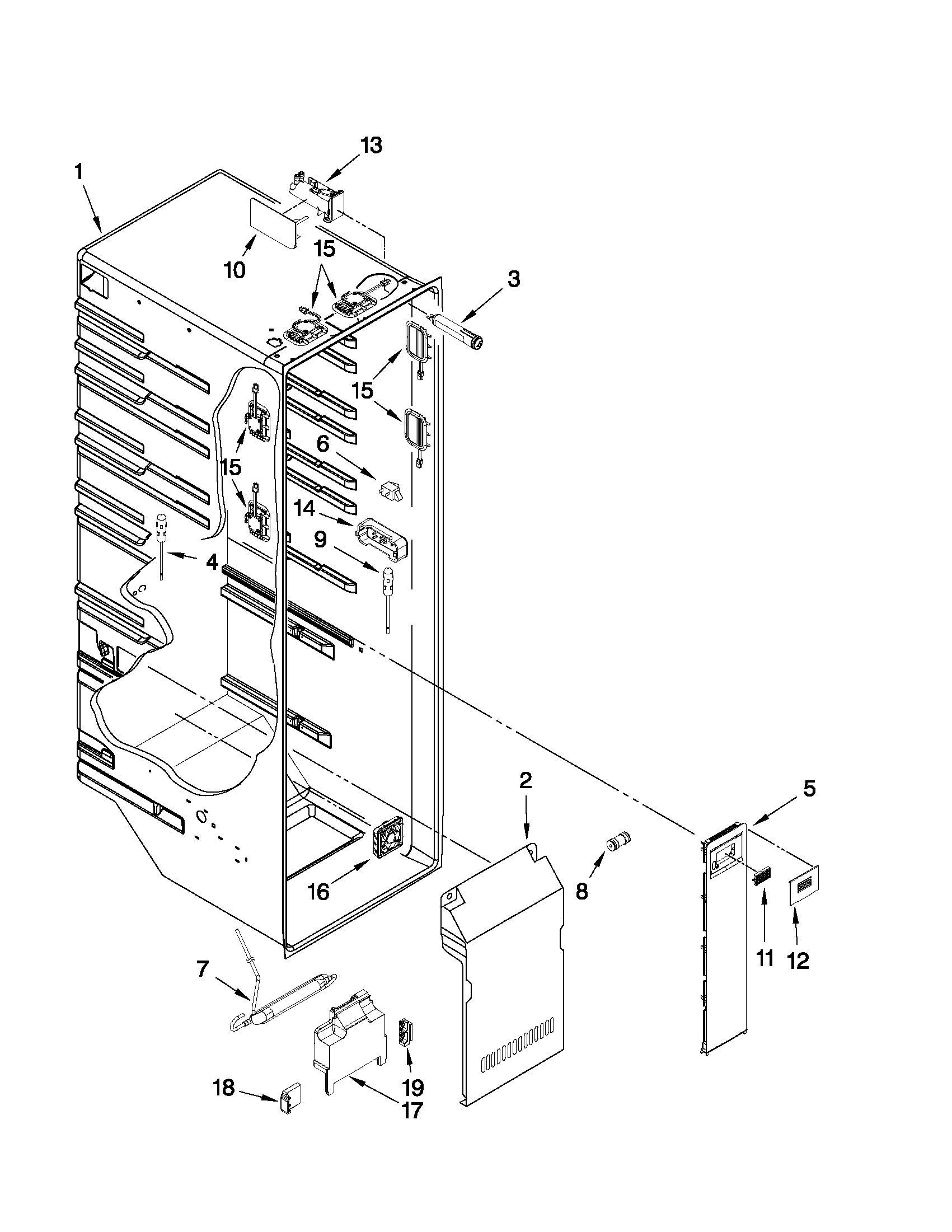 REFRIGERATOR LINER PARTS