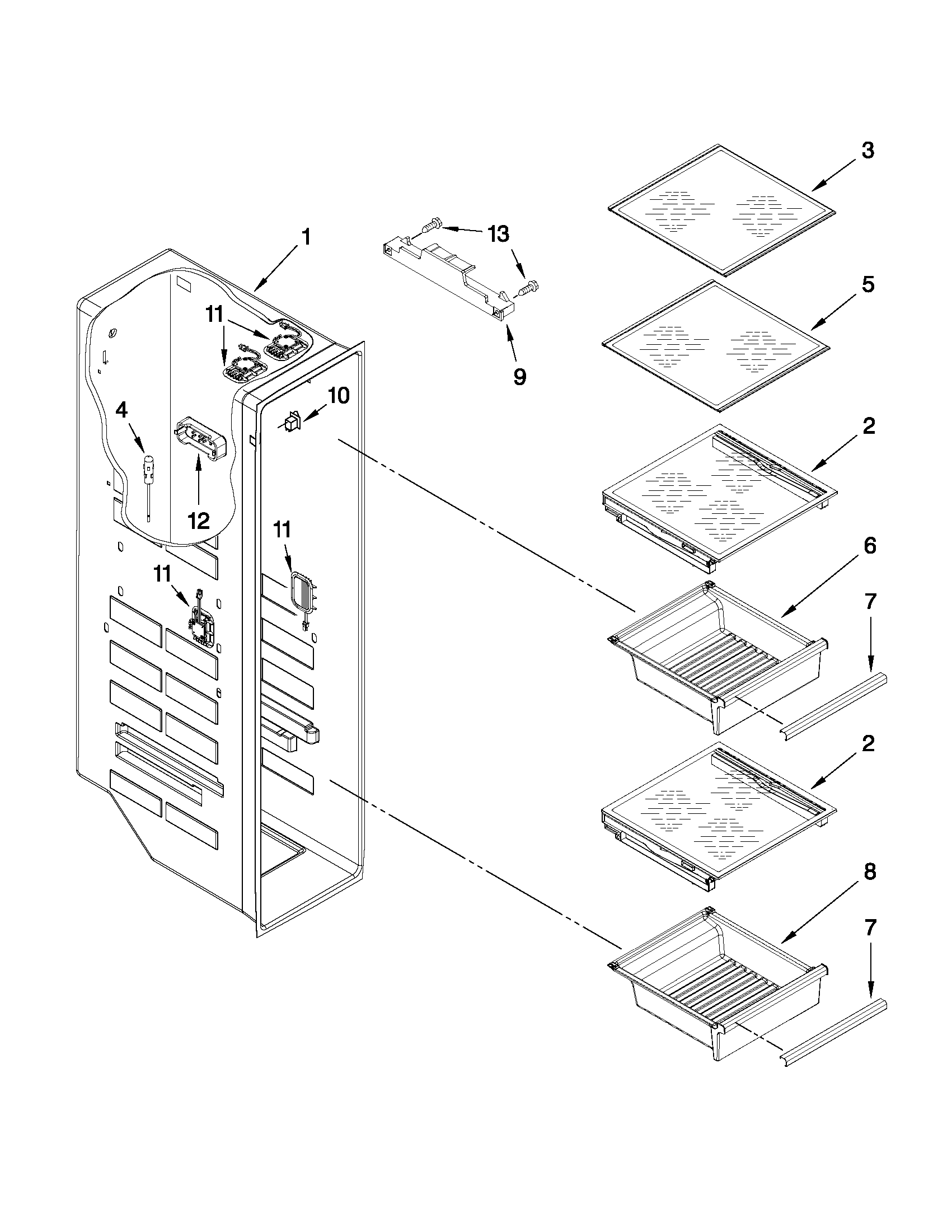 FREEZER LINER PARTS