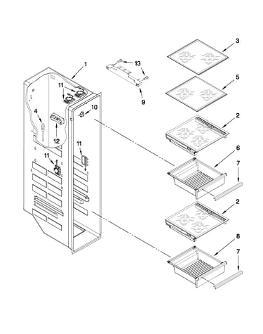 Freezer liner parts