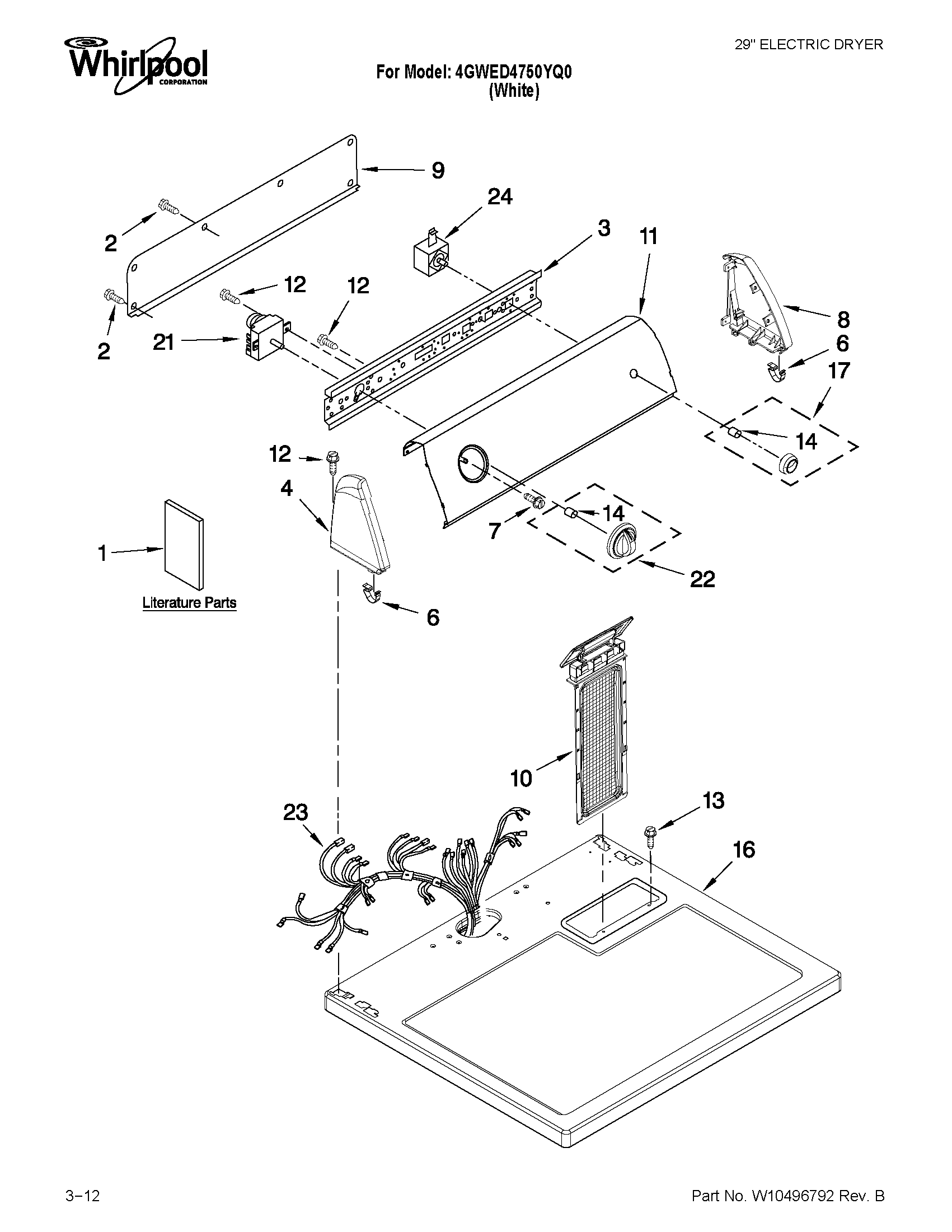 Top and console parts