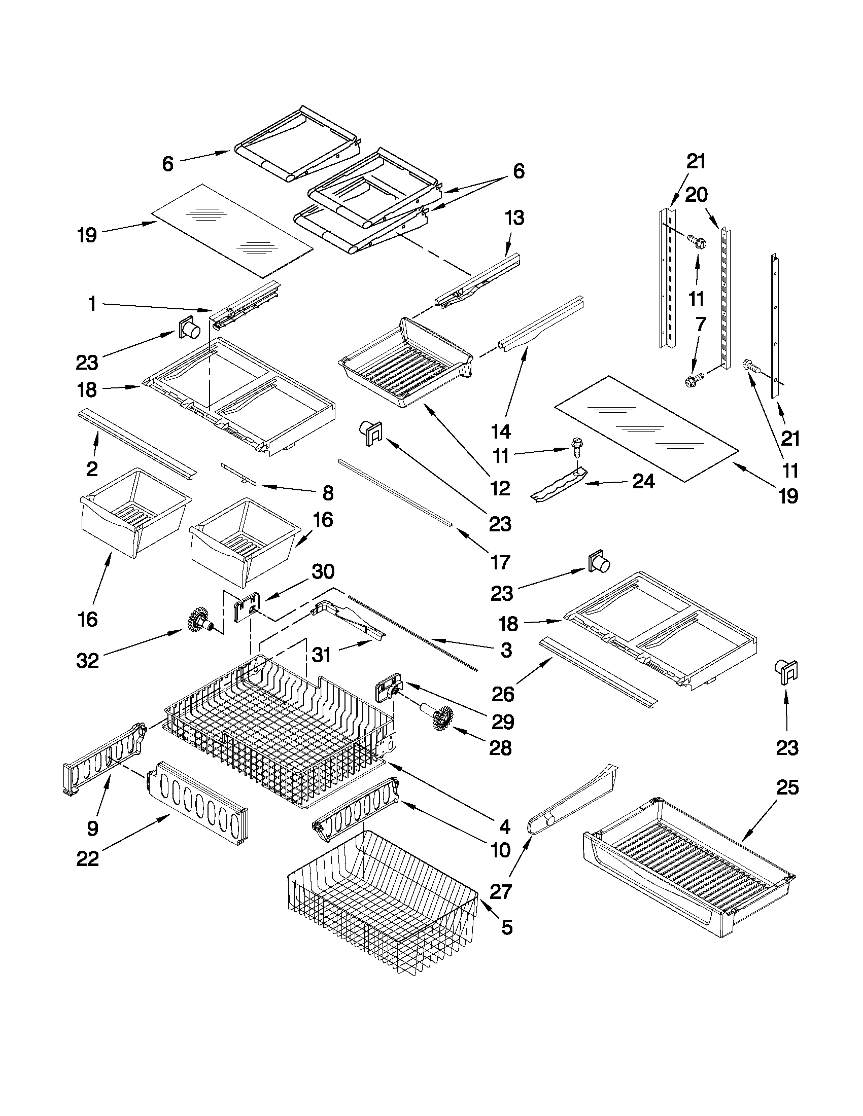 Shelf parts