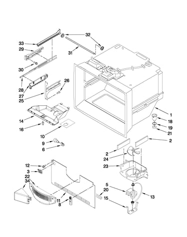 Freezer liner parts