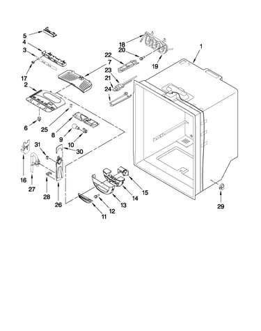 Refrigerator liner parts