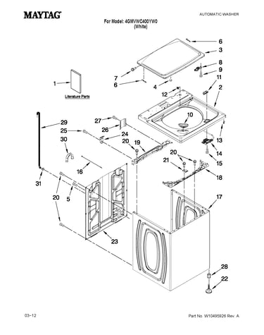 Top and cabinet parts