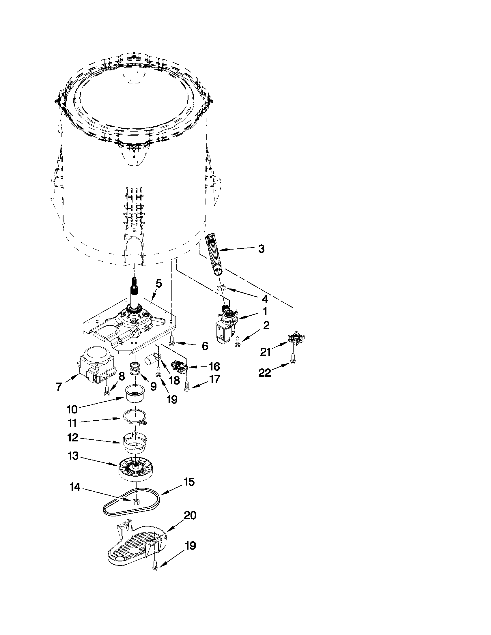 GEARCASE, MOTOR AND PUMP PARTS