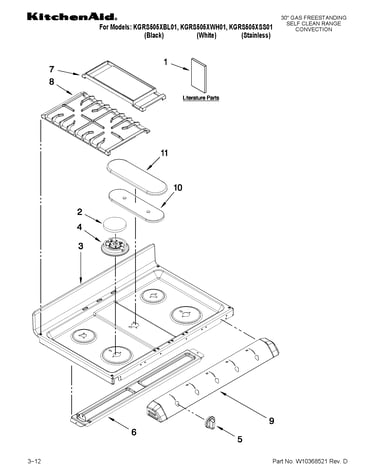 Cooktop parts
