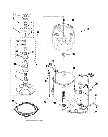 Basket and tub parts