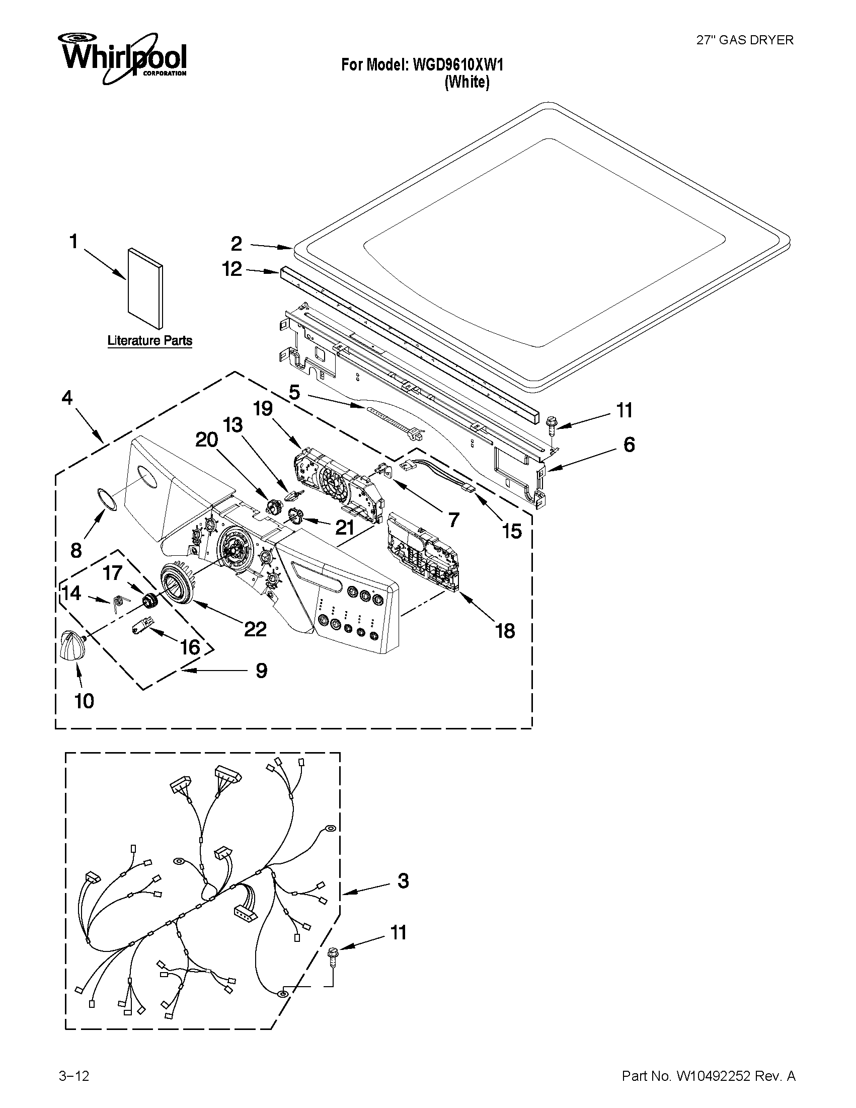 Top and console parts