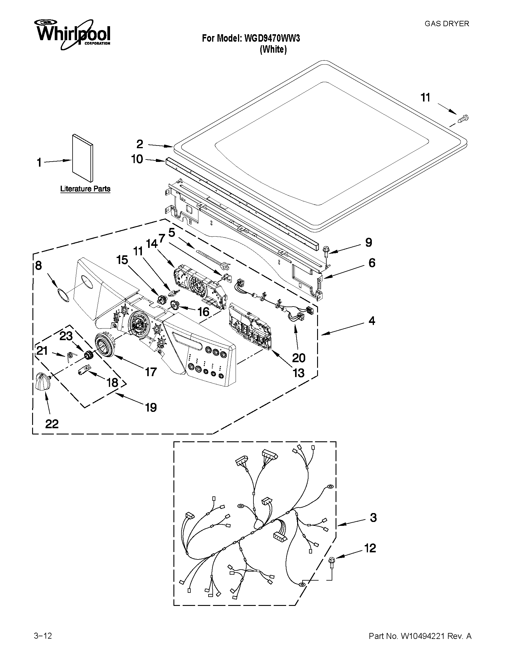 Top and console parts