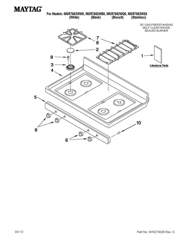 Cooktop parts