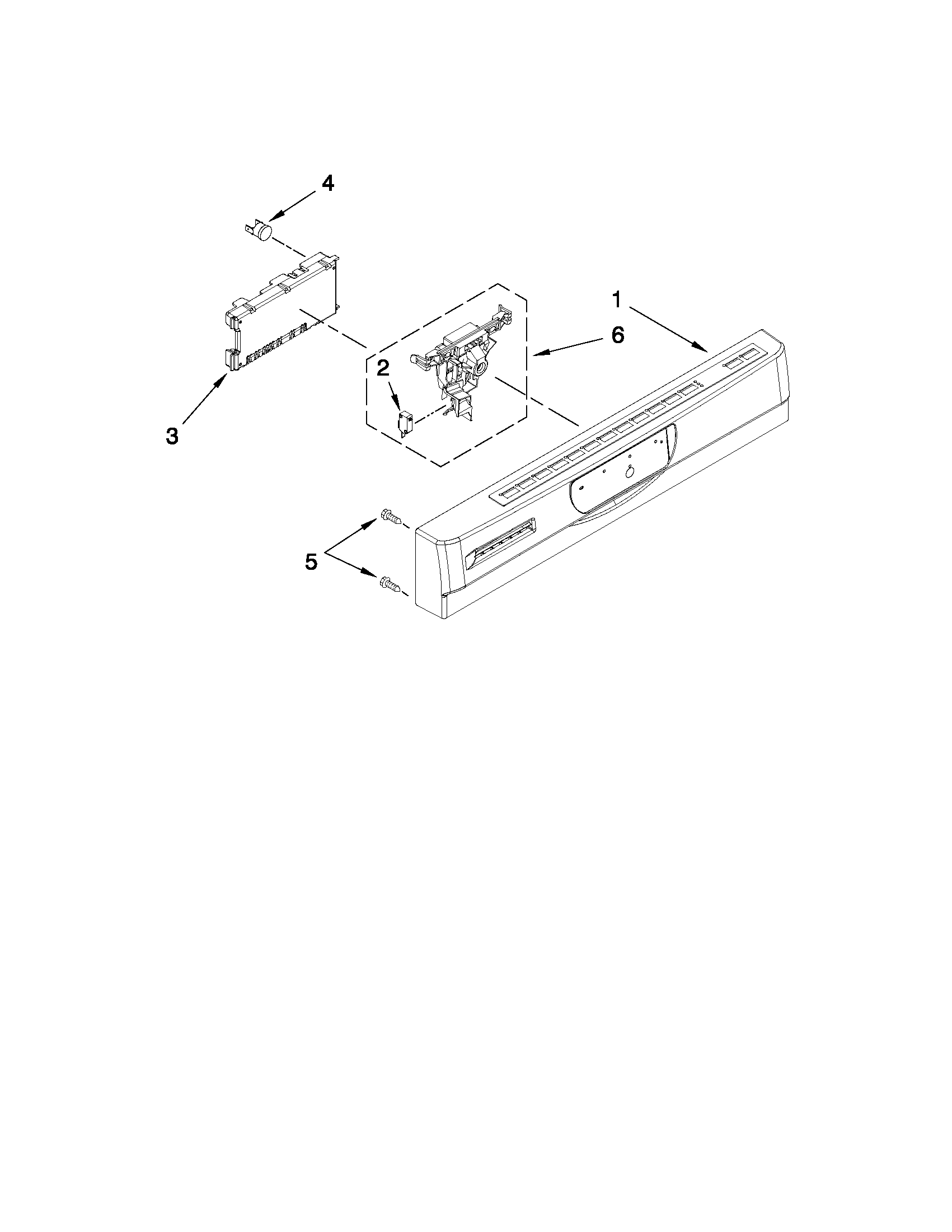Control panel and latch parts