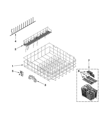Lower rack parts