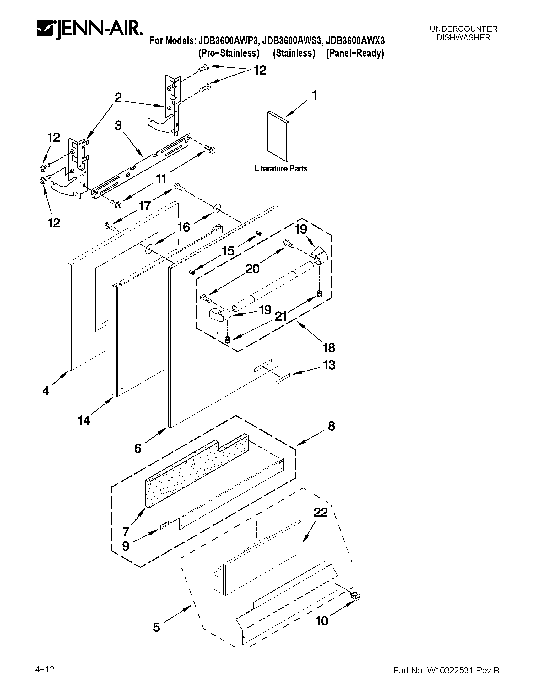 Door and panel parts