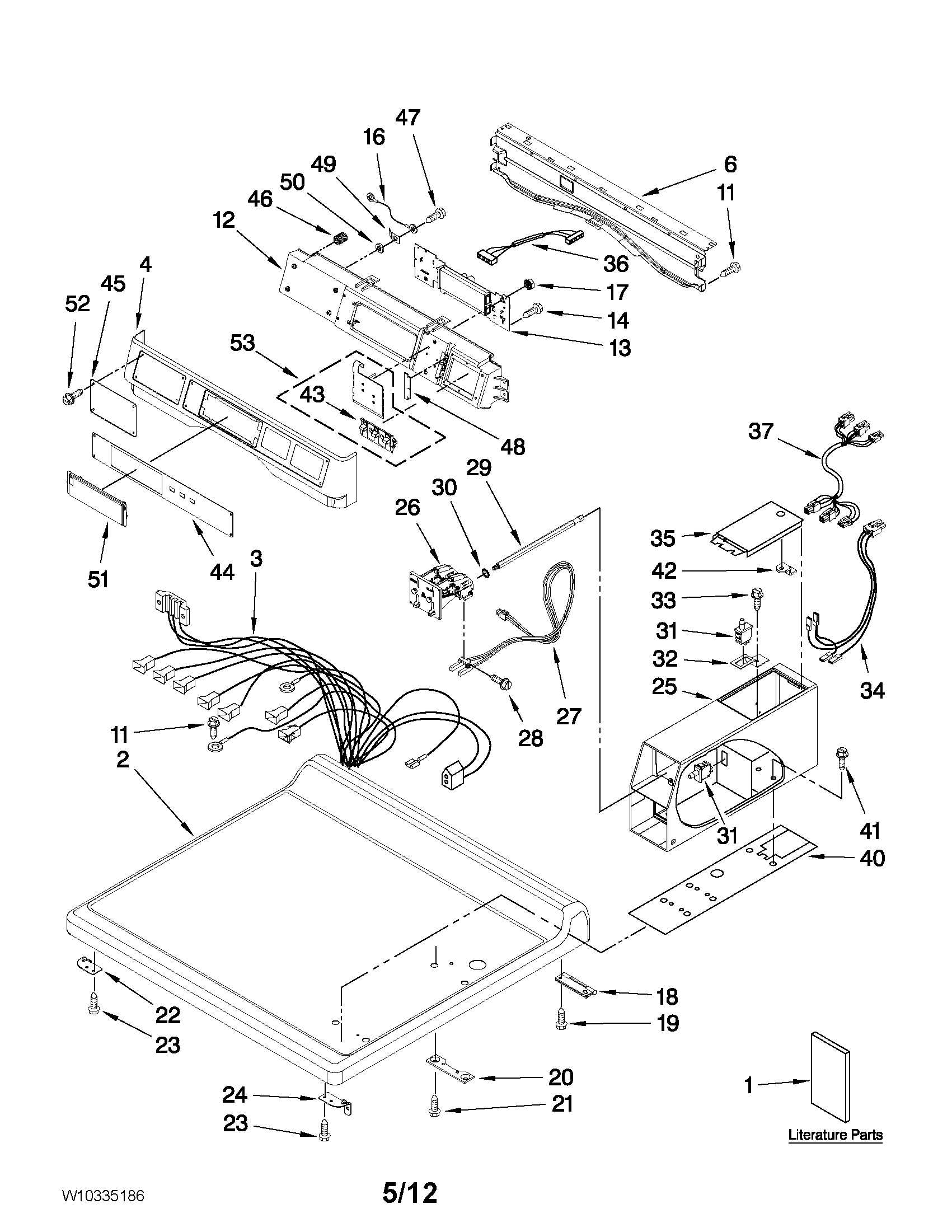 Top and console parts