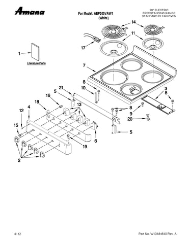 Cooktop parts