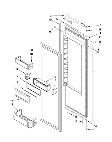 Refrigerator door parts